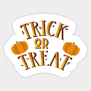 Trick or Treat - Halloween Lettering Sticker